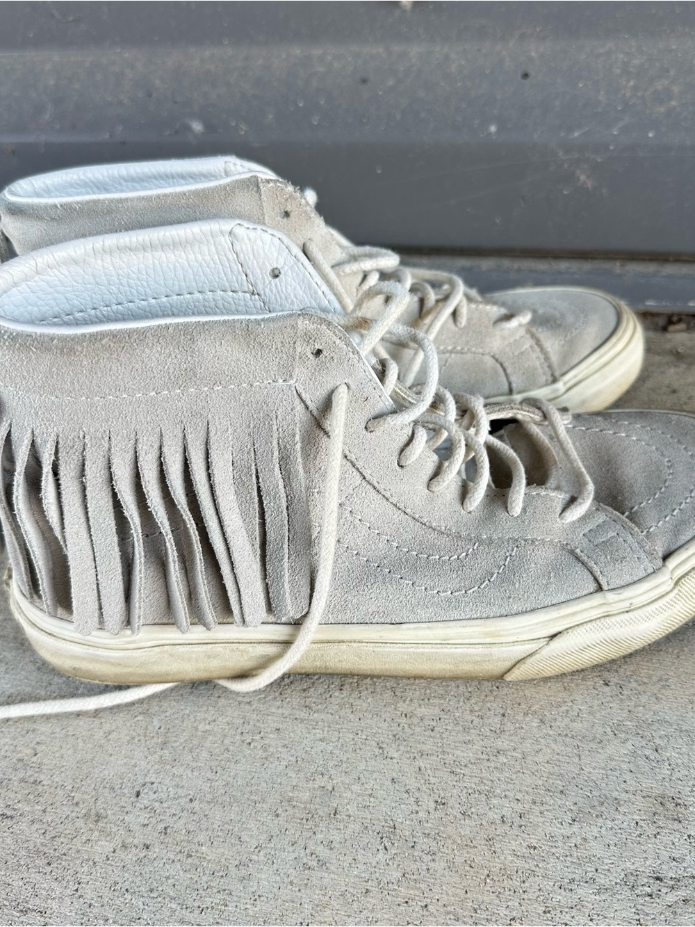 VANS Off The Wall High Top Fringe Shoes Size 7 Womens - Picture 6 of 7